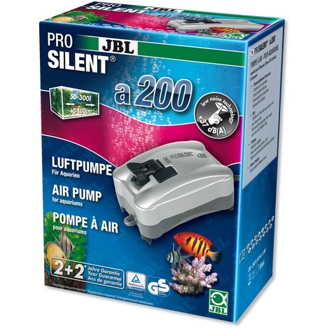 JBL ProSilent Pompa Aria Acquario - Per Acqua Dolce E Marina, 200-600L, Silenziosa Ed Efficiente