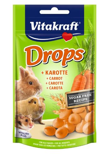 VITAKRAFT DROPS ROZATOARE MORCOV 75 G